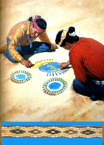 Native American Art Sandpainting Baskets Pottery And Painting - Native American Wall Hangings Facts